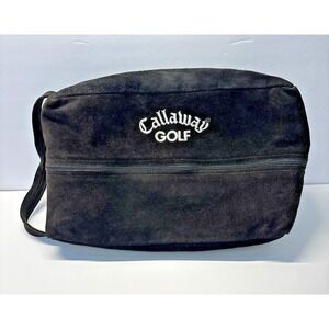 Callaway Golf Shoe Bag (8x15) Velvet like Black Golf Bag
